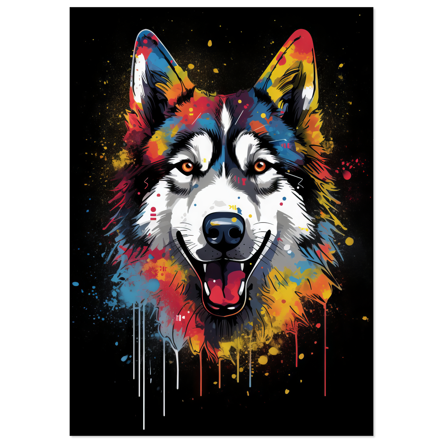 Dog Huskie Pop Art (DOG35)