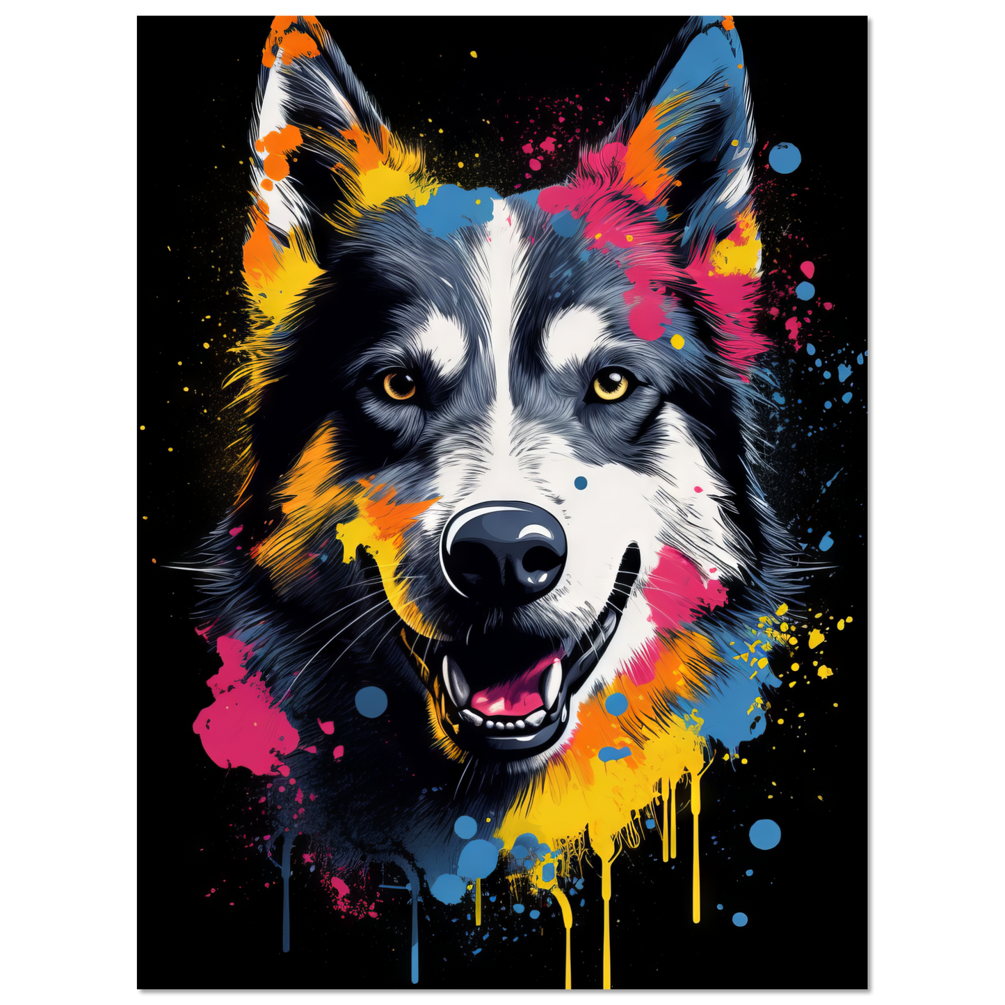 Dog Huskie Pop Art (DOG36)