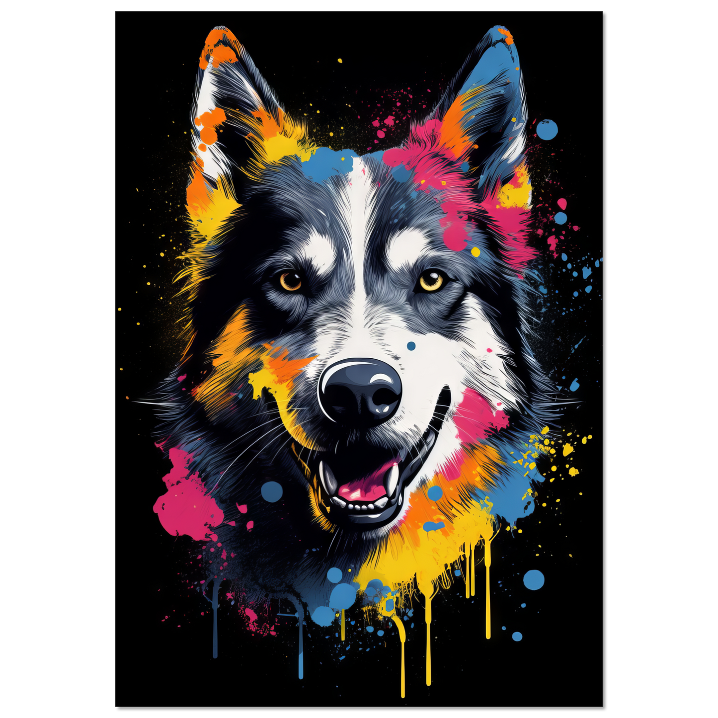Dog Huskie Pop Art (DOG36)