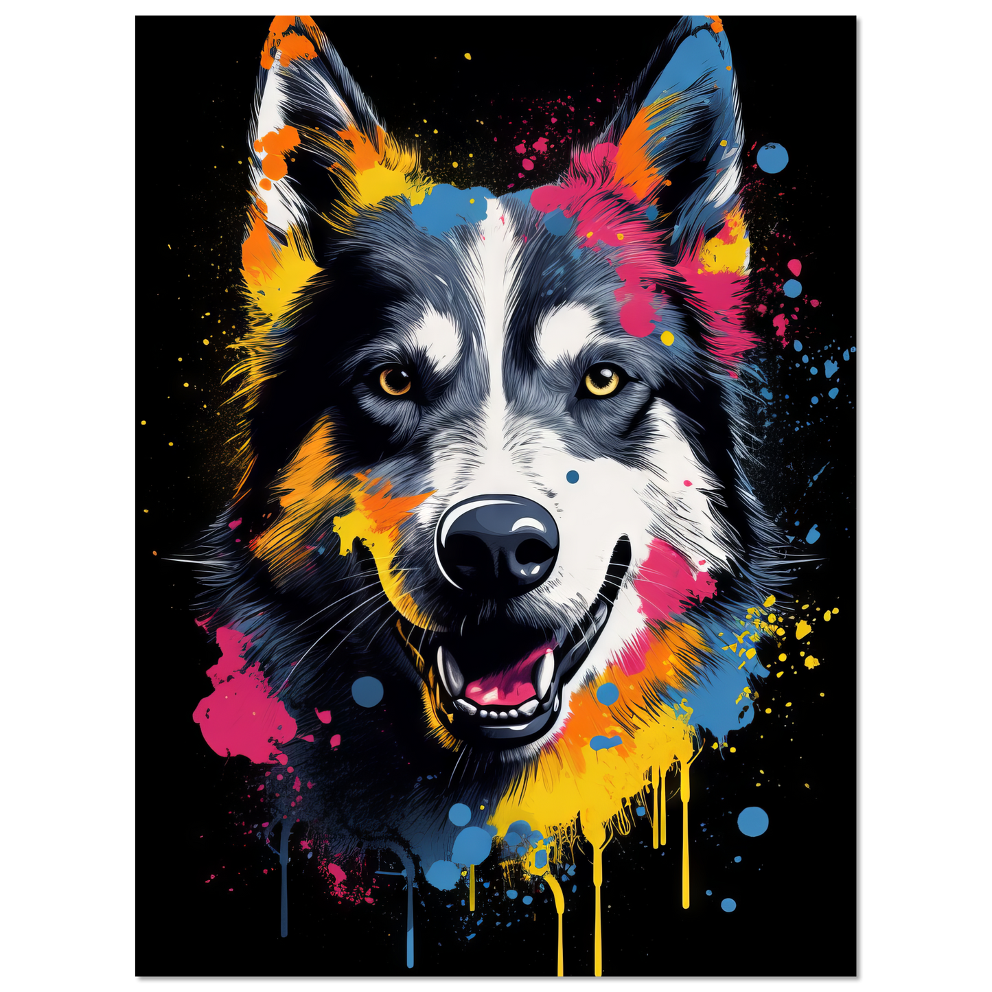 Dog Huskie Pop Art (DOG36)