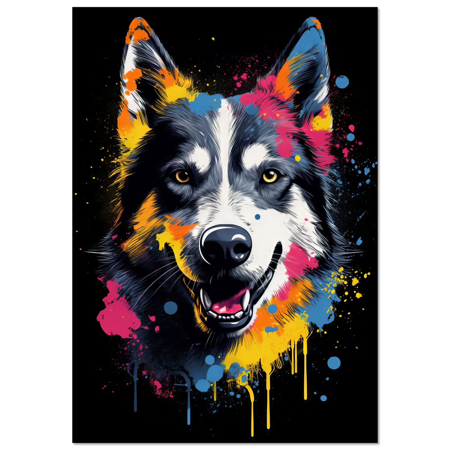 Dog Huskie Pop Art (DOG36)