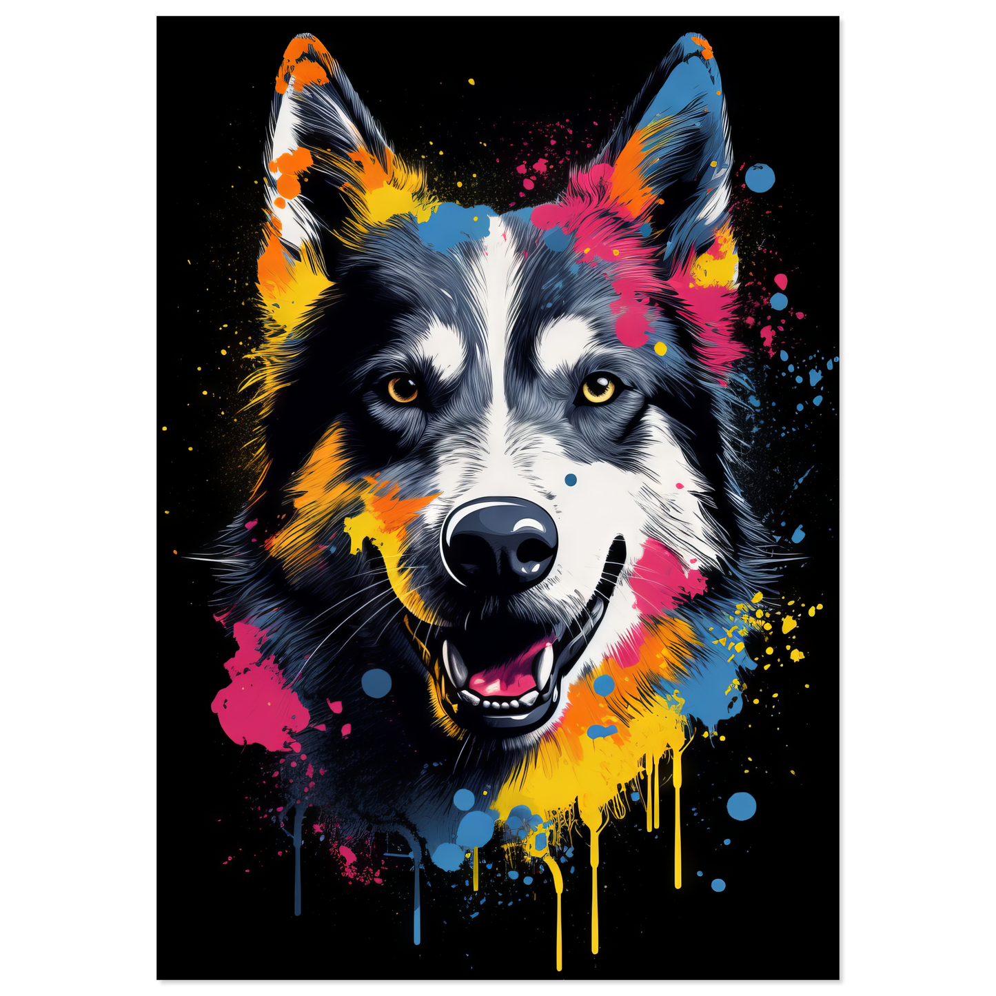 Dog Huskie Pop Art (DOG36)