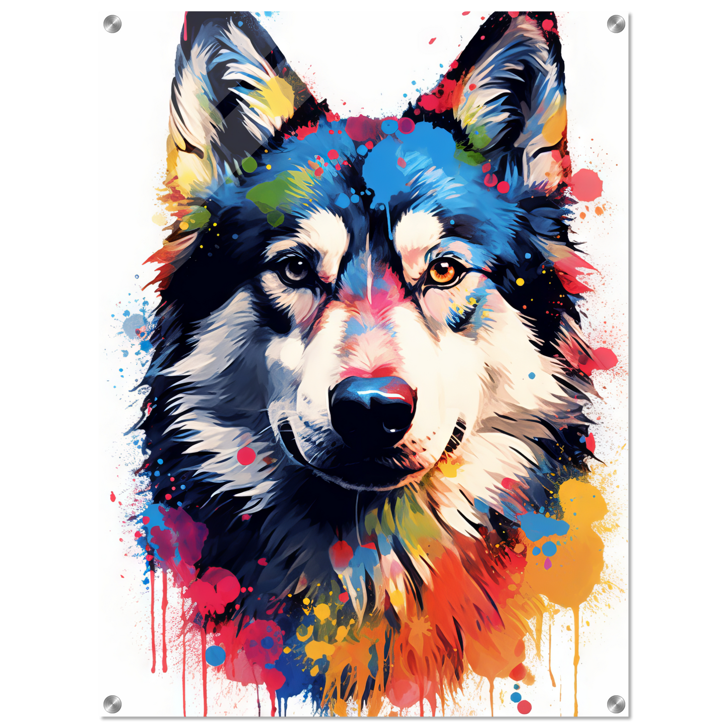 Dog Huskie Pop Art (DOG37)