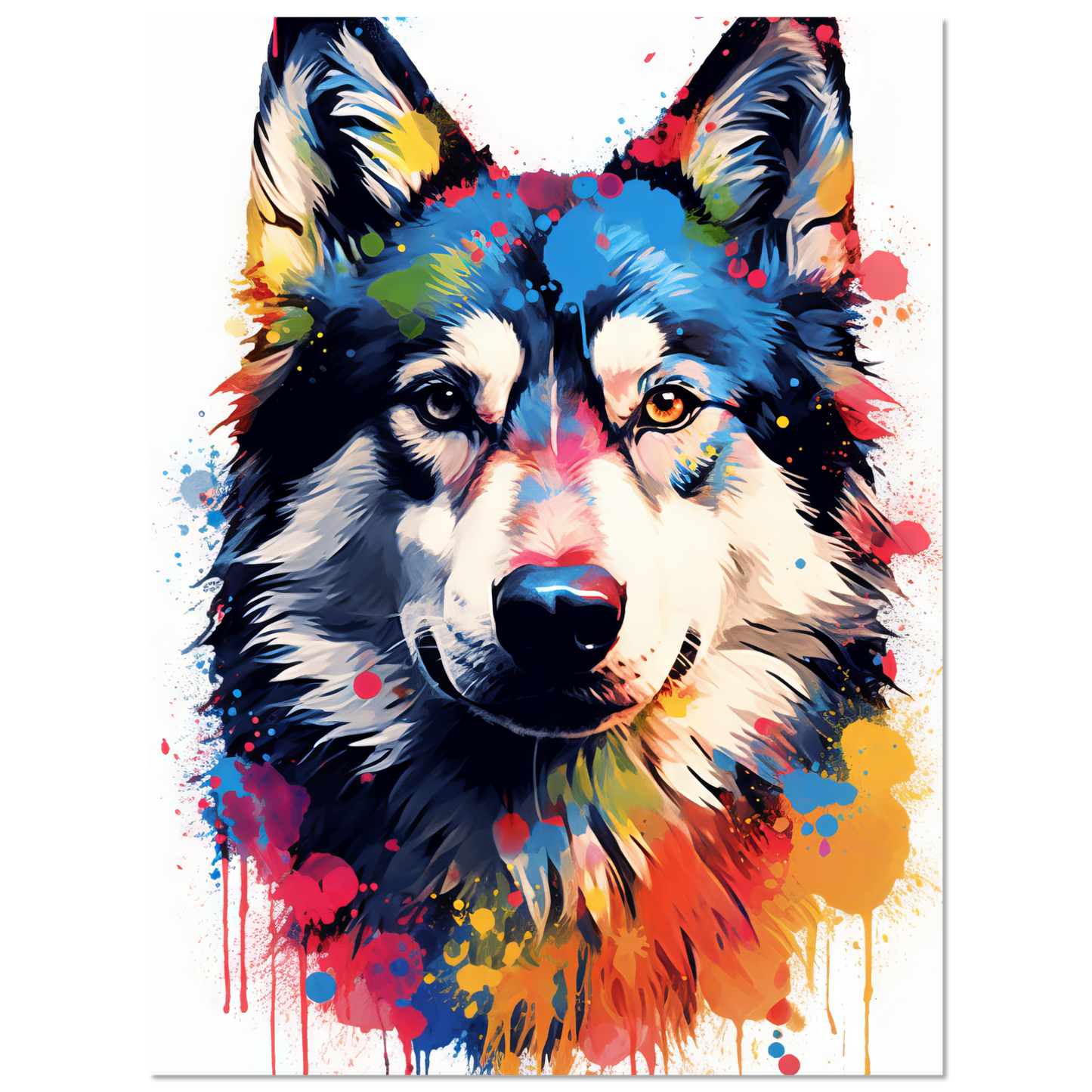 Dog Huskie Pop Art (DOG37)