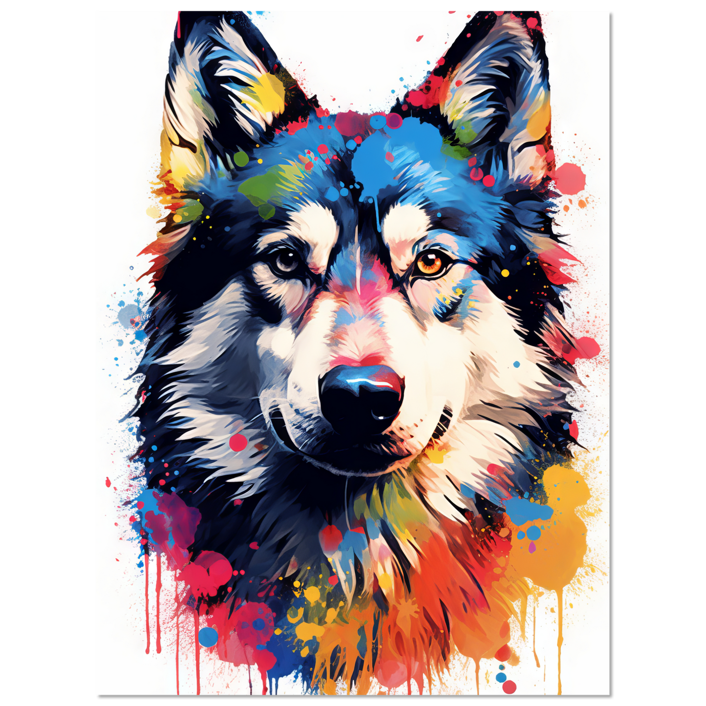 Dog Huskie Pop Art (DOG37)