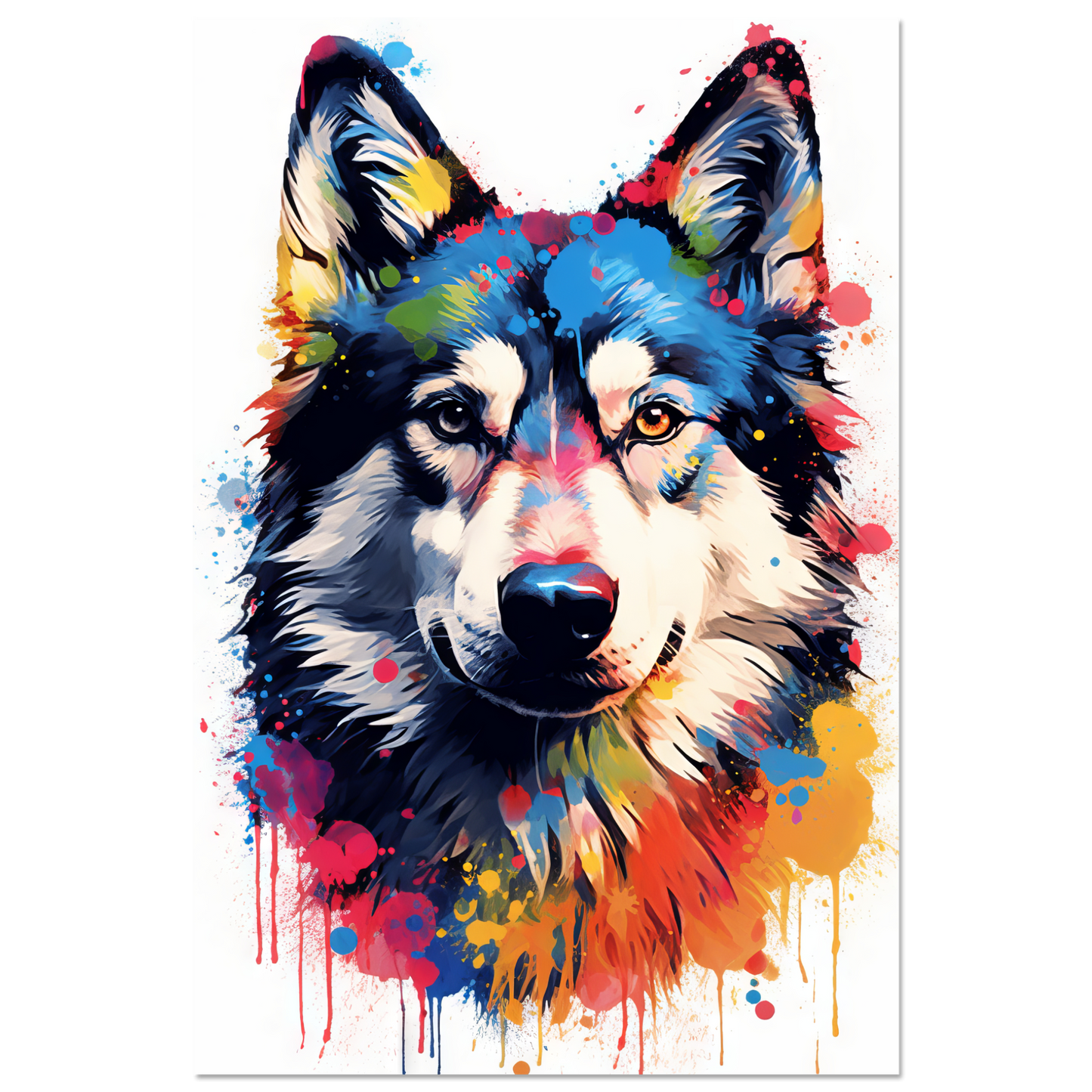 Dog Huskie Pop Art (DOG37)