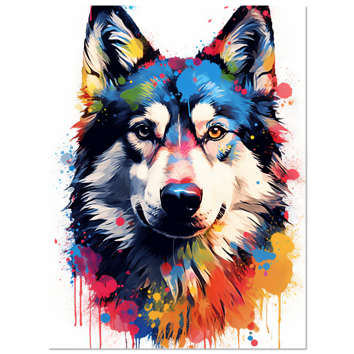 Dog Huskie Pop Art (DOG37)
