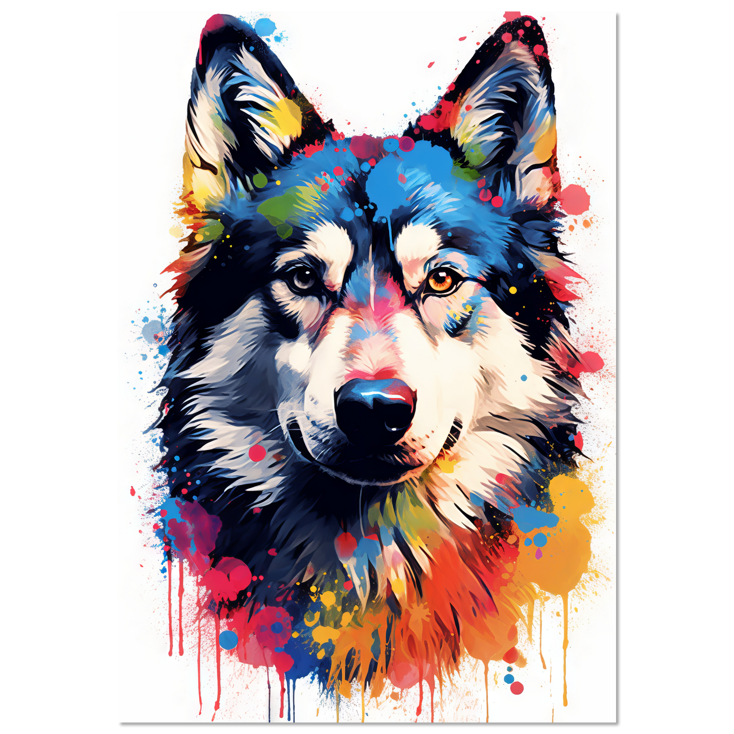 Dog Huskie Pop Art (DOG37)