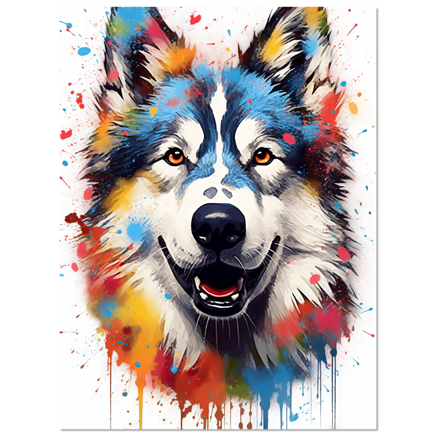 Dog Huskie Pop Art (DOG38)