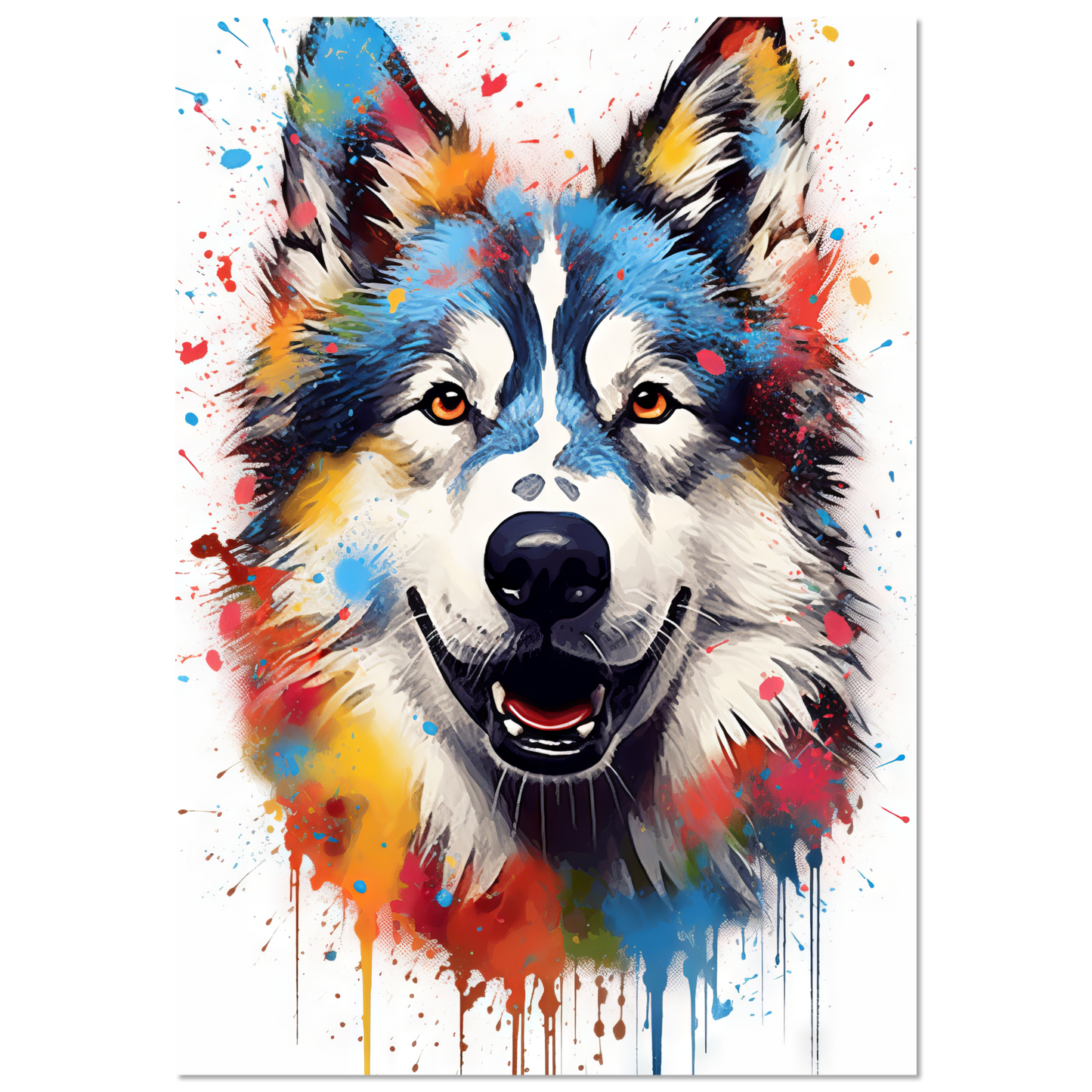 Dog Huskie Pop Art (DOG38)