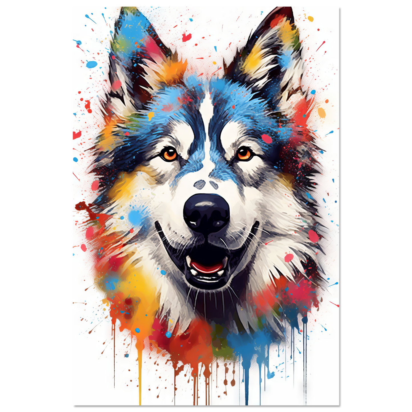 Dog Huskie Pop Art (DOG38)