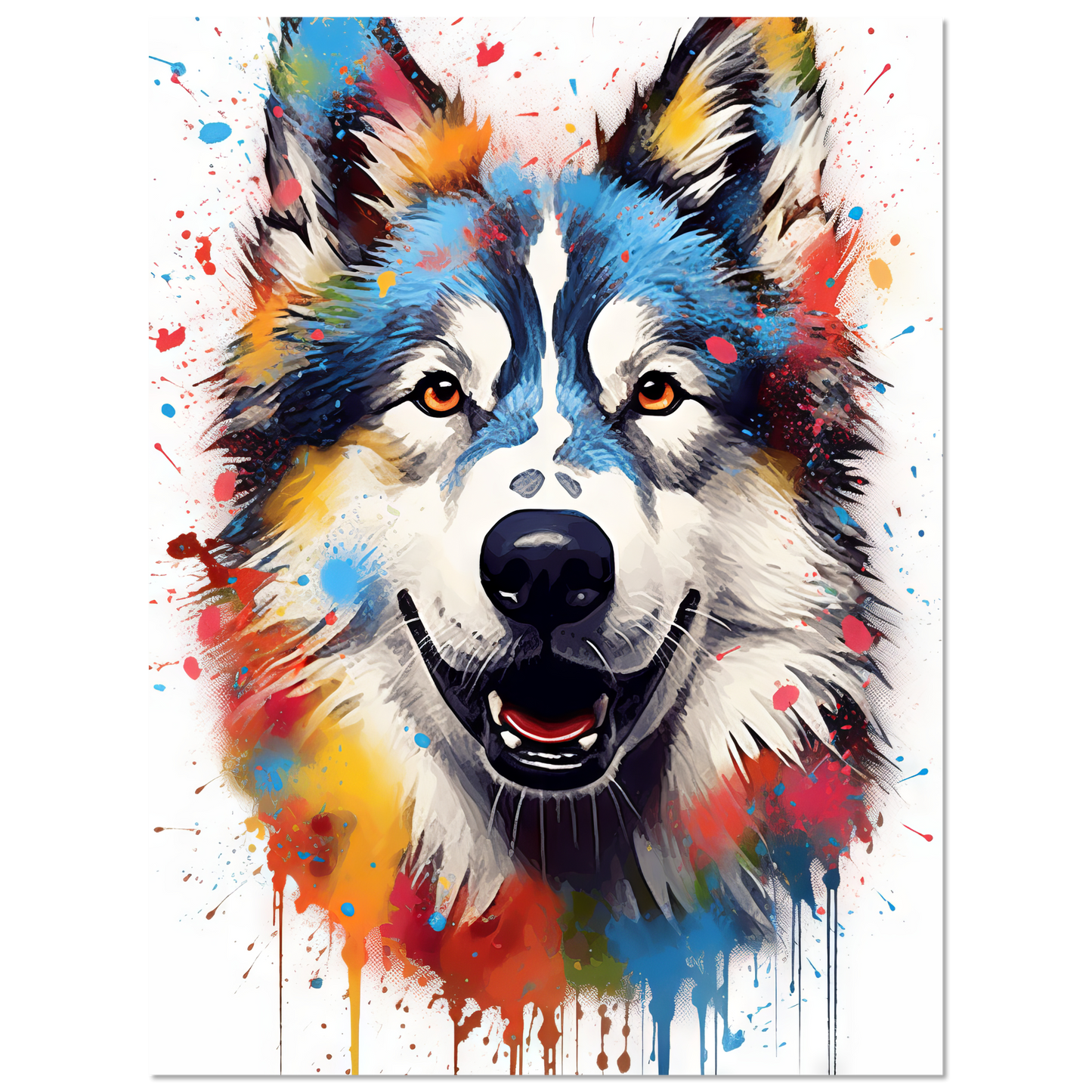 Dog Huskie Pop Art (DOG38)