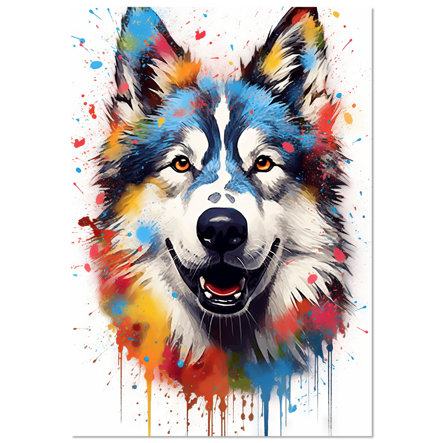Dog Huskie Pop Art (DOG38)