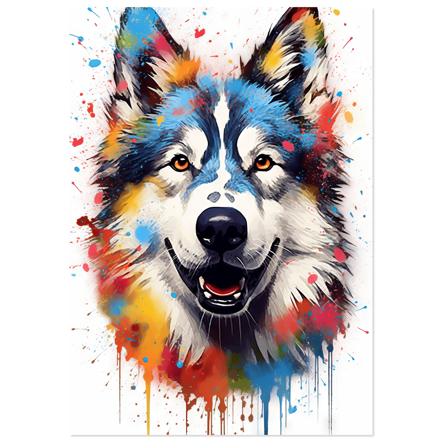 Dog Huskie Pop Art (DOG38)