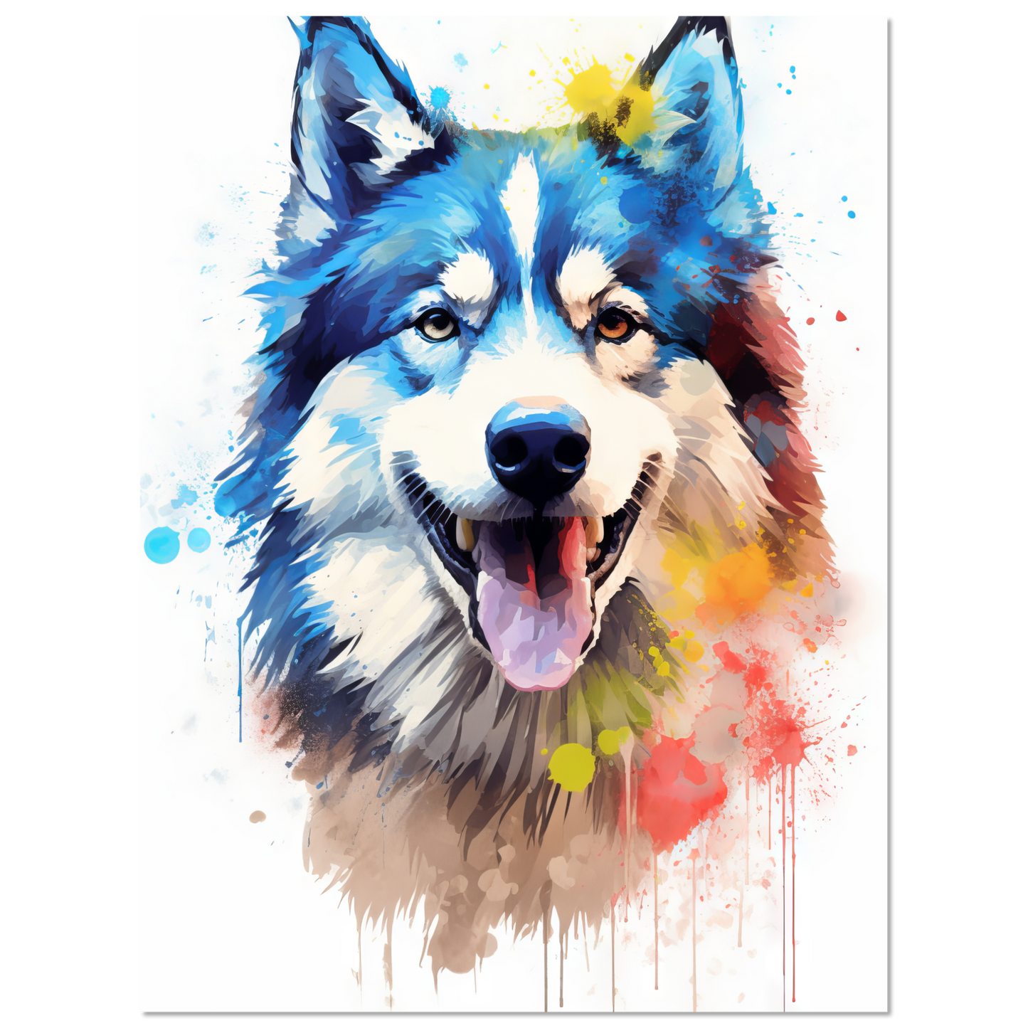 Dog Huskie Pop Art (DOG39)