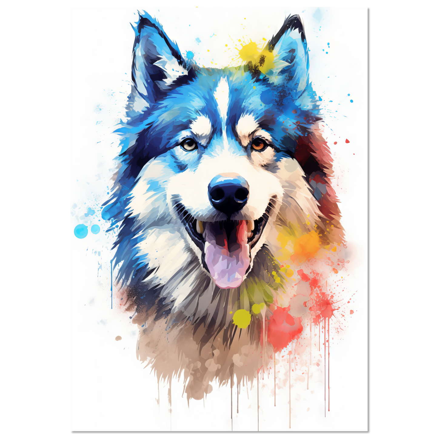 Dog Huskie Pop Art (DOG39)