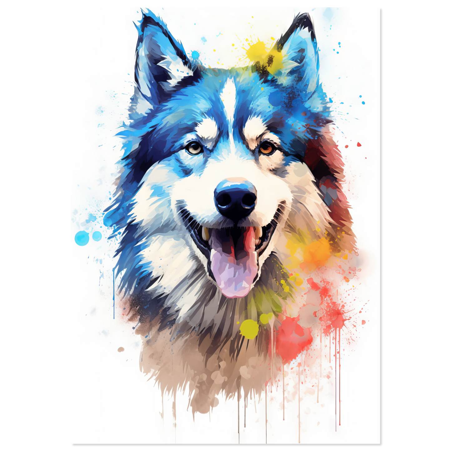 Dog Huskie Pop Art (DOG39)