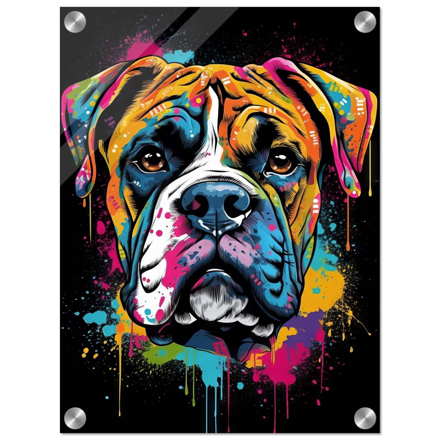 Hund Boxer Pop-Art (DOG41)