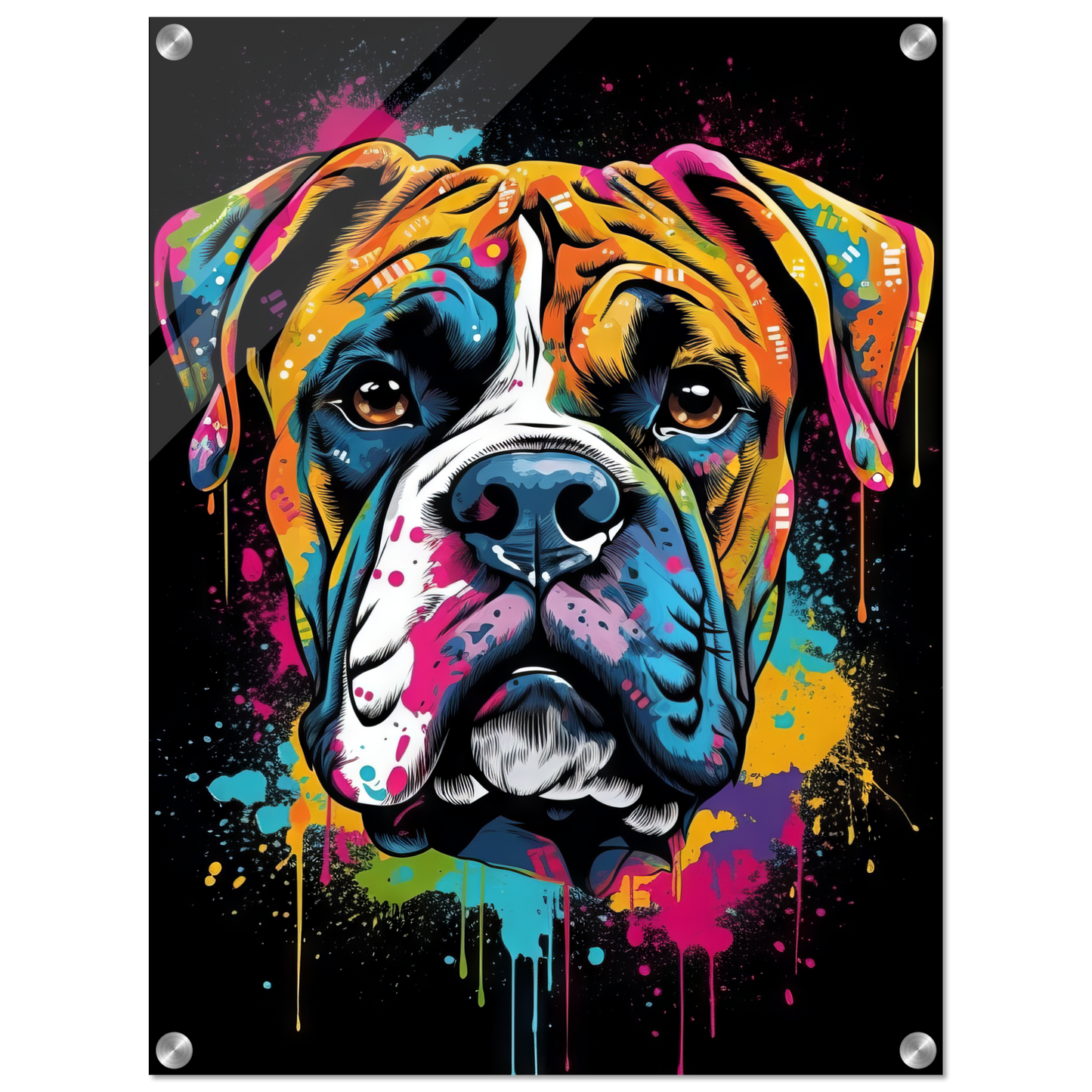 Hund Boxer Pop-Art (DOG41)