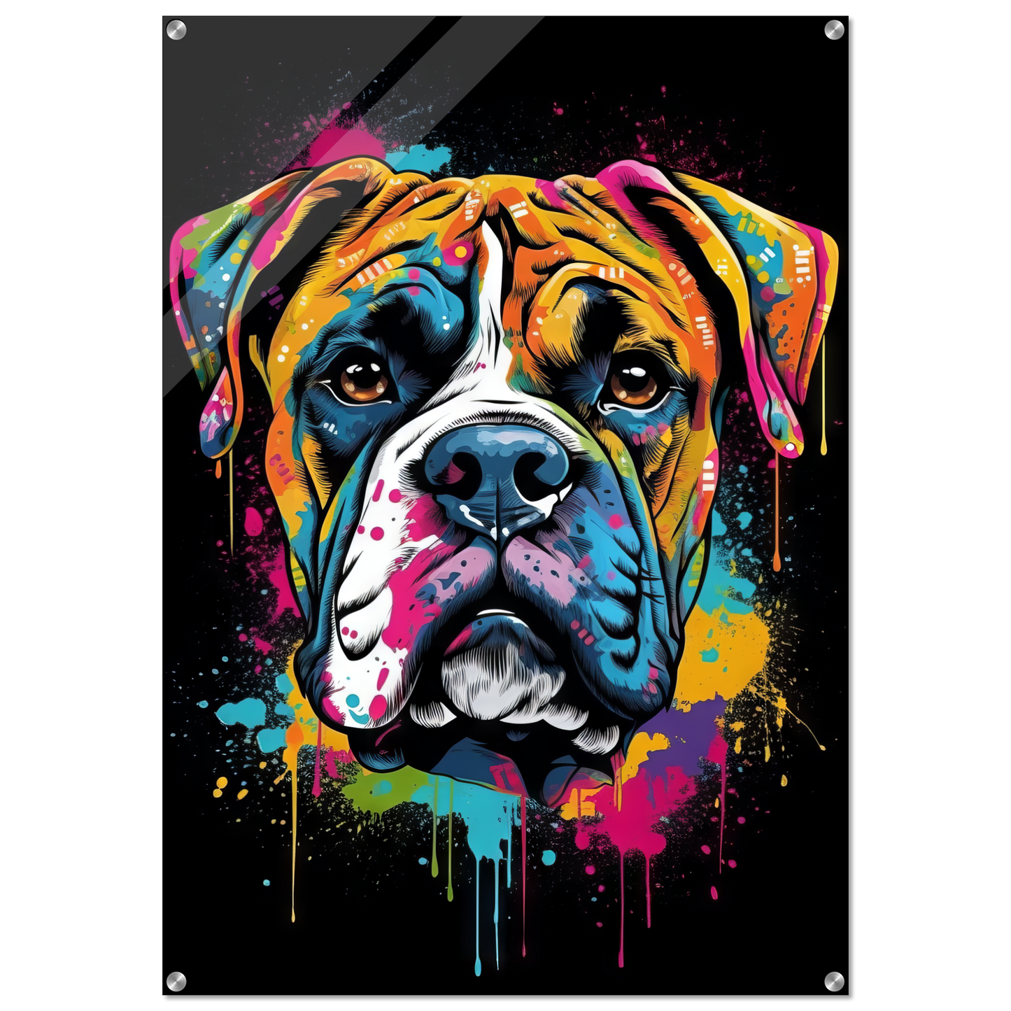 Hund Boxer Pop-Art (DOG41)