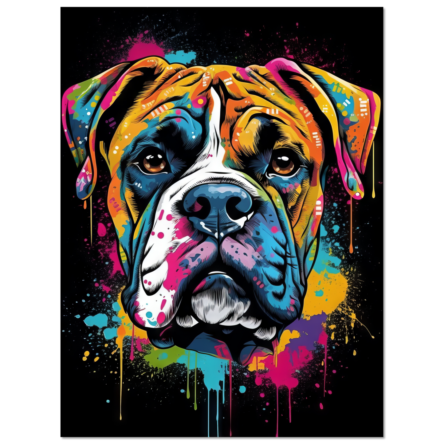 Hund Boxer Pop-Art (DOG41)