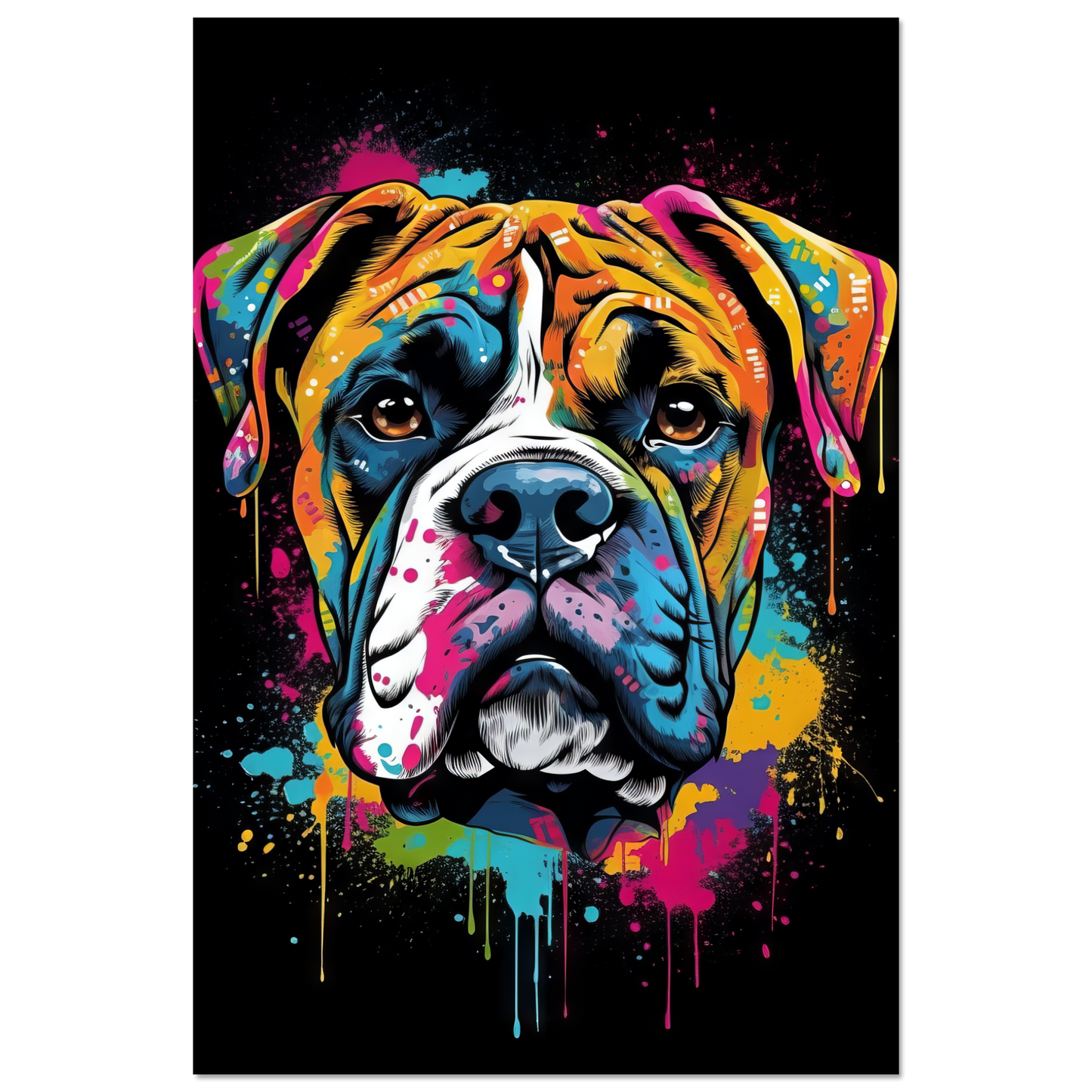 Hund Boxer Pop-Art (DOG41)
