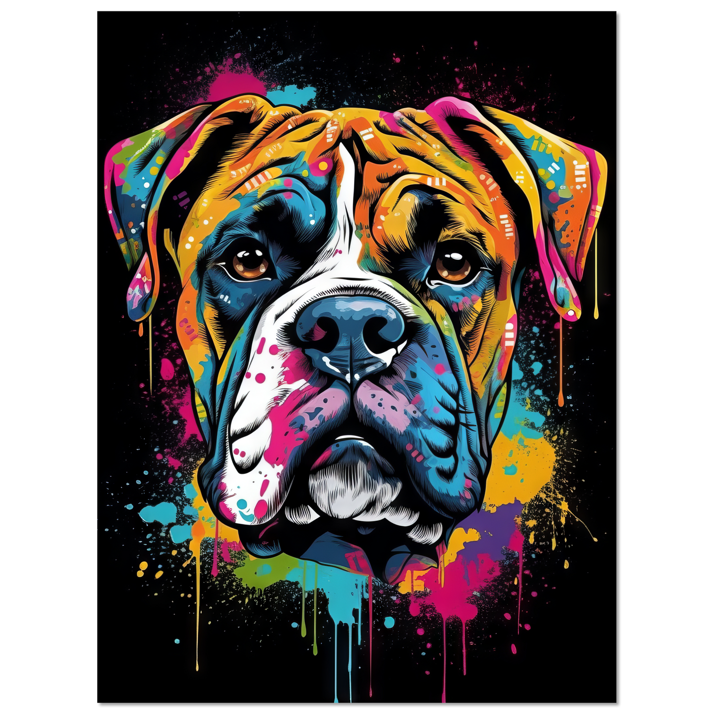 Hund Boxer Pop-Art (DOG41)