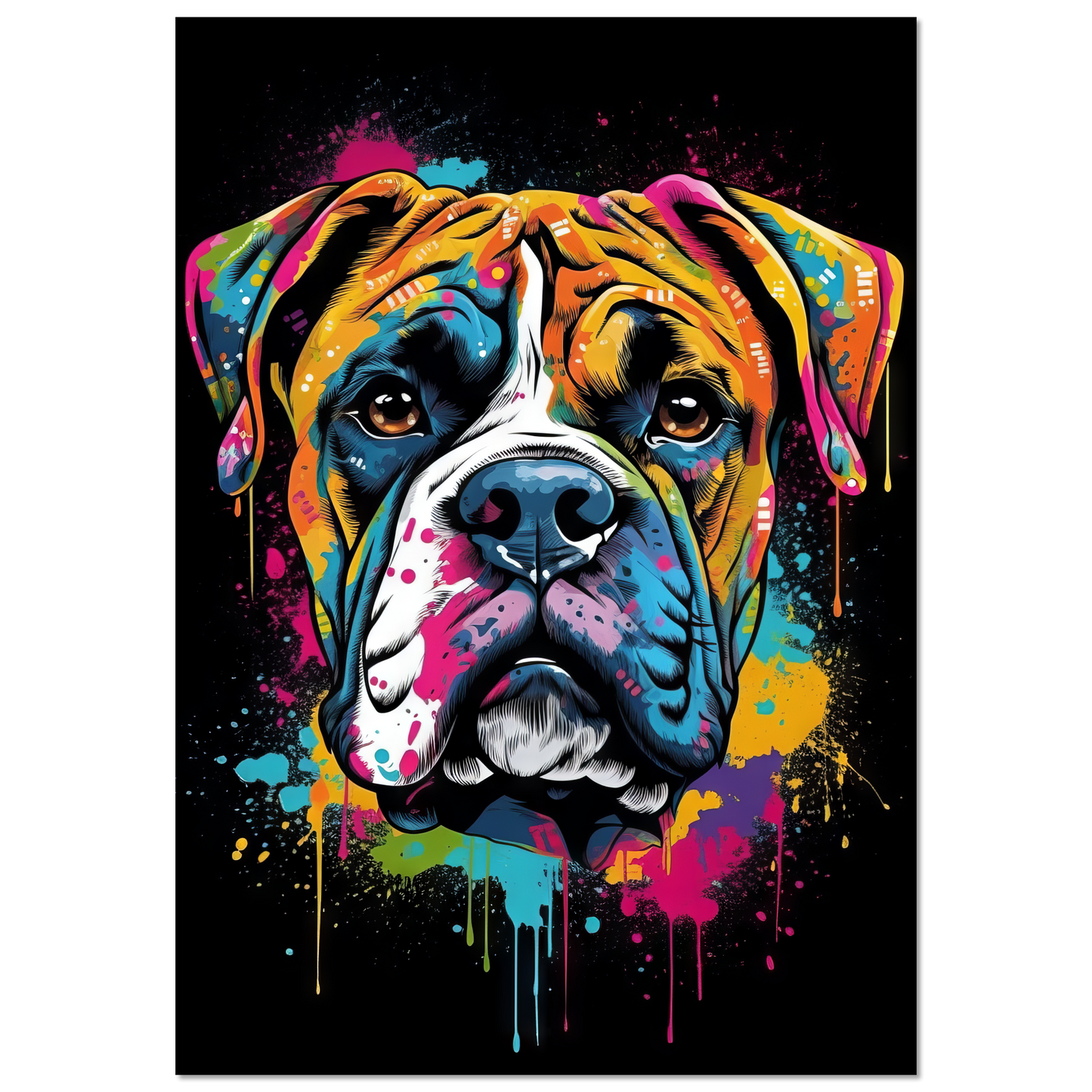 Hund Boxer Pop-Art (DOG41)