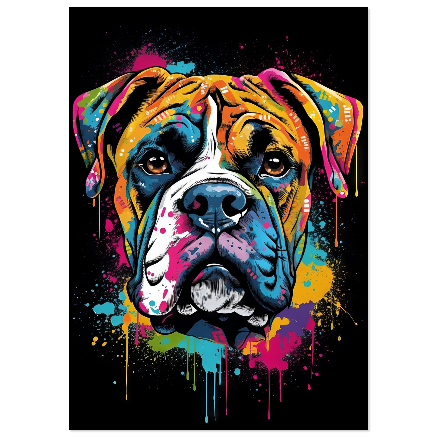 Hund Boxer Pop-Art (DOG41)