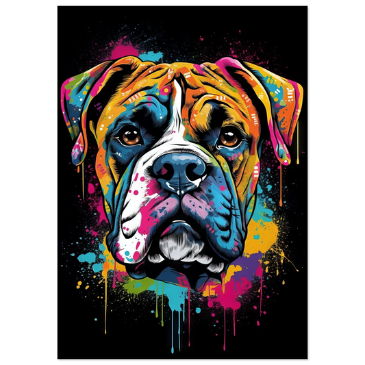 Hund Boxer Pop-Art (DOG41)