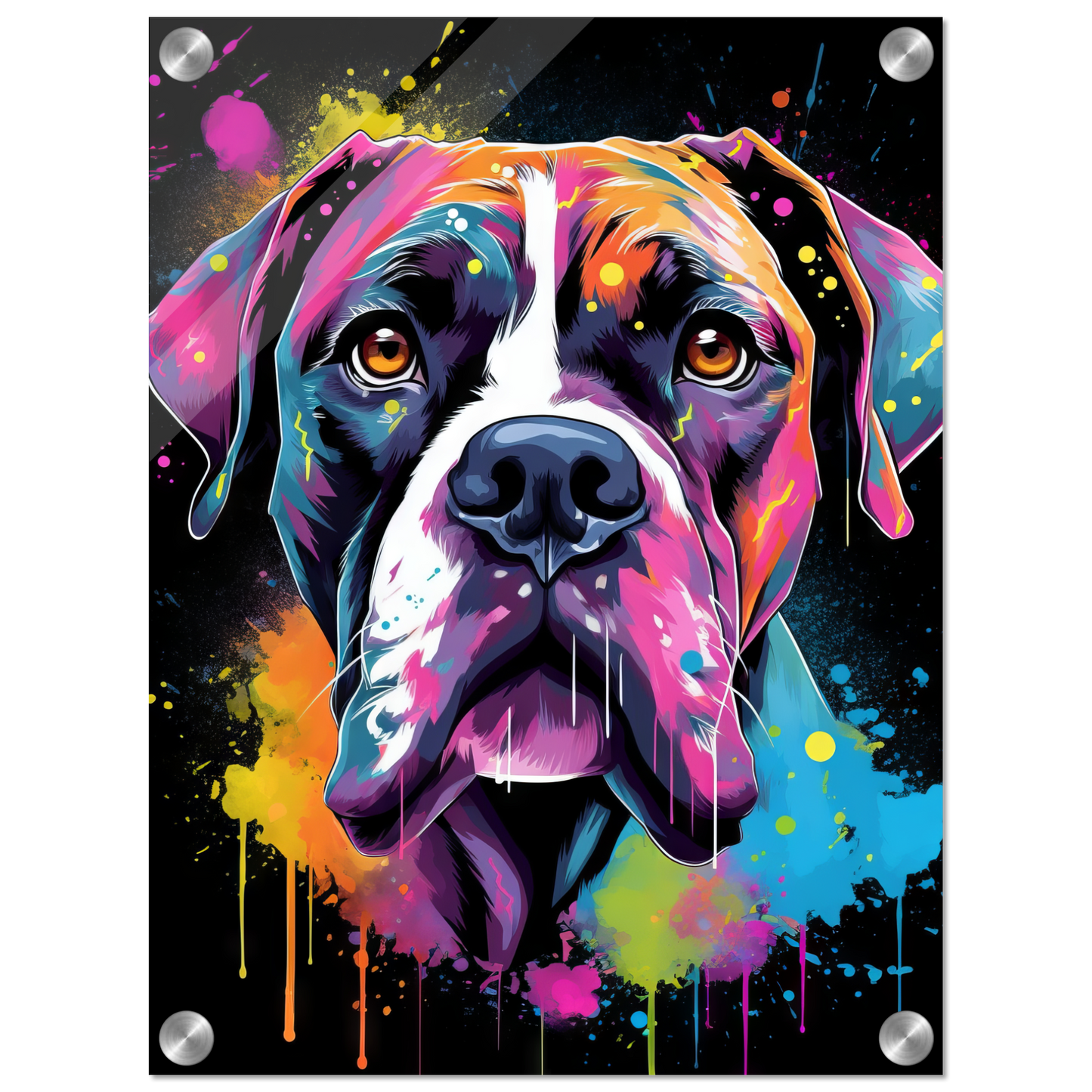 Hund Boxer Pop-Art (DOG42)