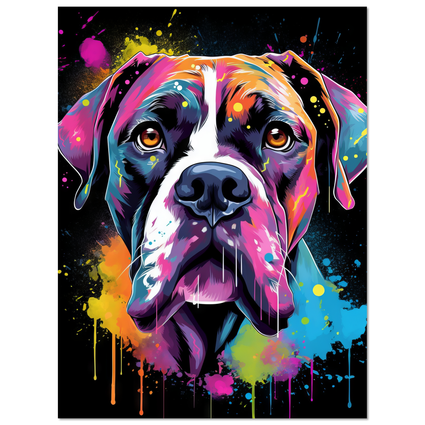 Hund Boxer Pop-Art (DOG42)
