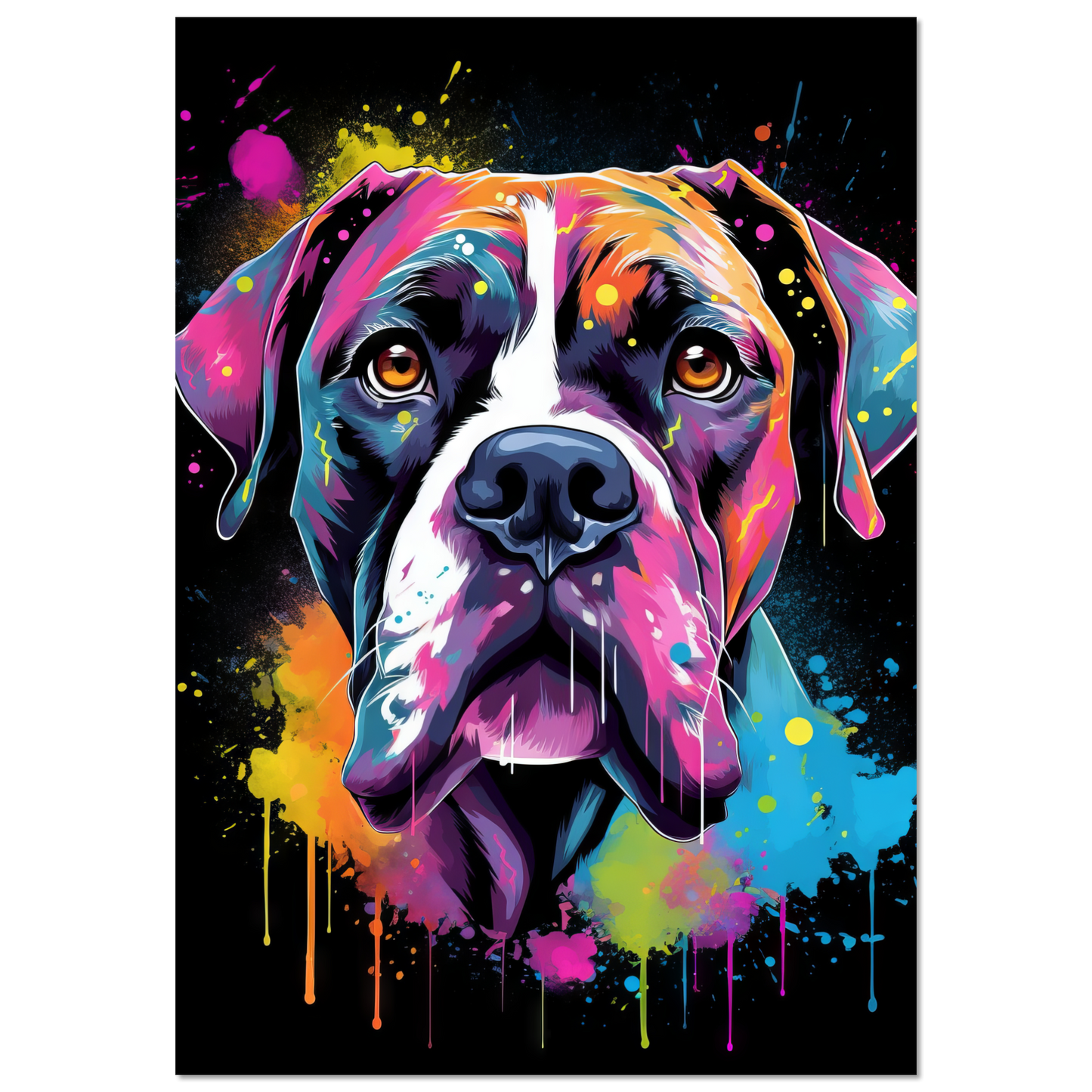 Hund Boxer Pop-Art (DOG42)