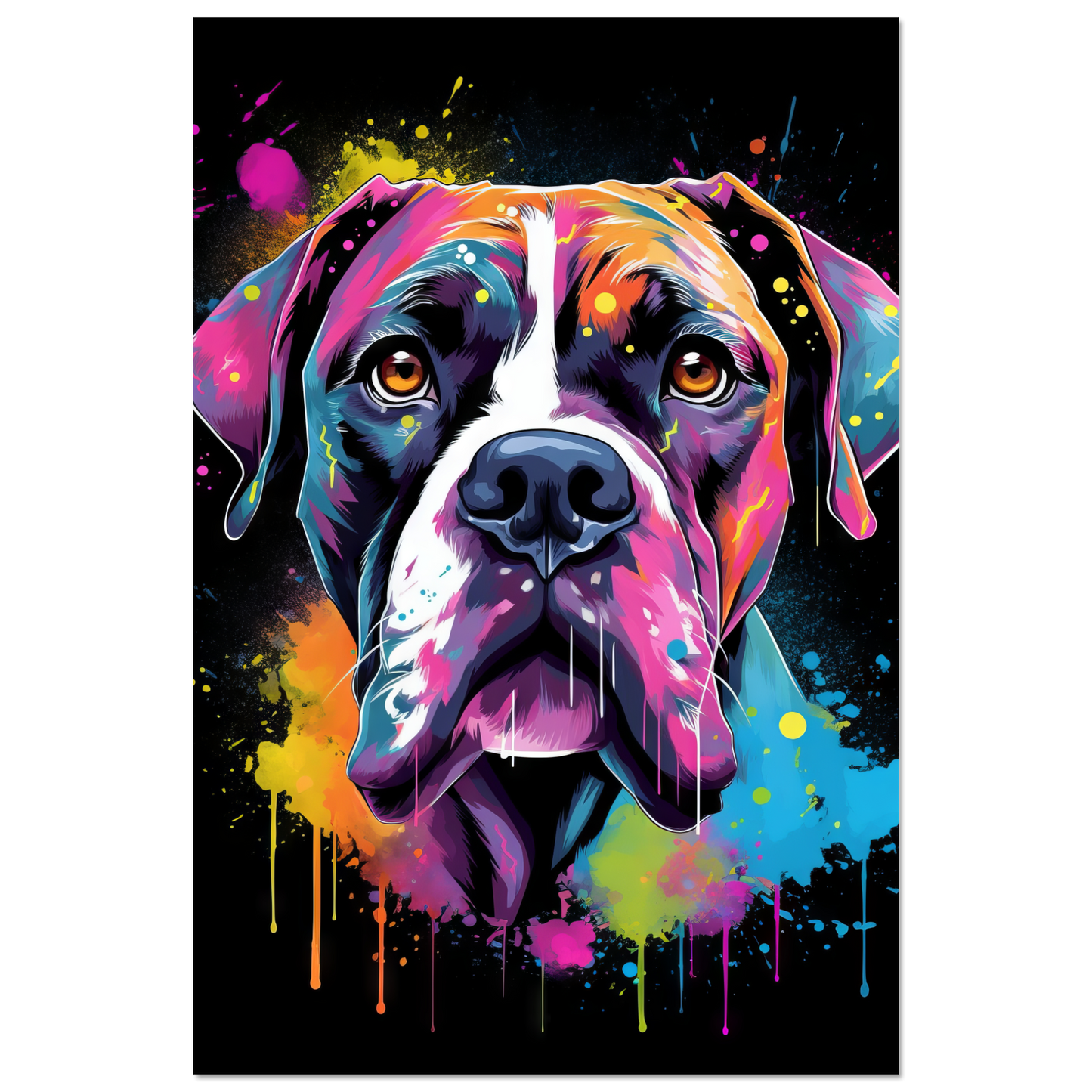 Hund Boxer Pop-Art (DOG42)