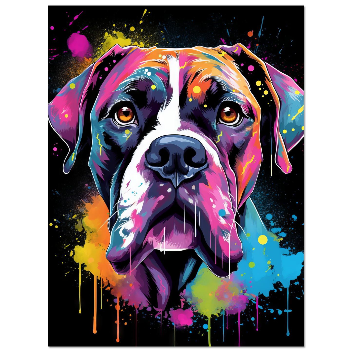 Hund Boxer Pop-Art (DOG42)