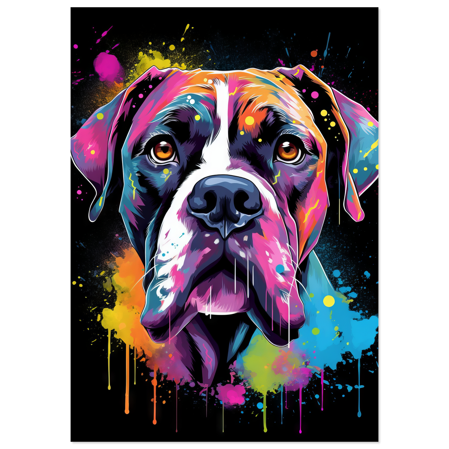 Hund Boxer Pop-Art (DOG42)
