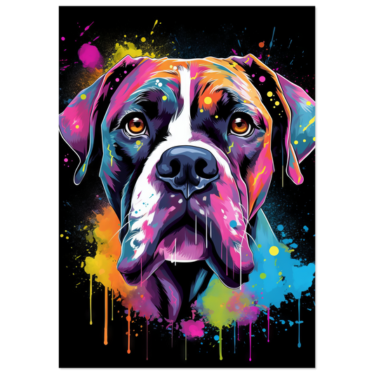 Hund Boxer Pop-Art (DOG42)