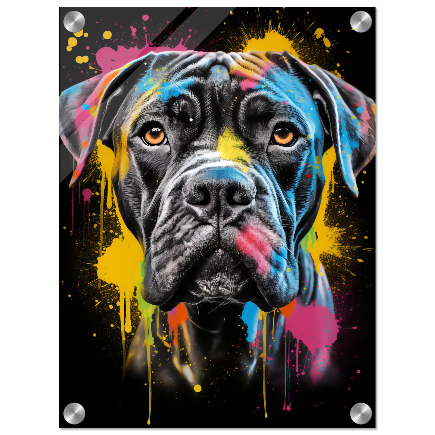Hund Boxer Pop-Art (DOG43)