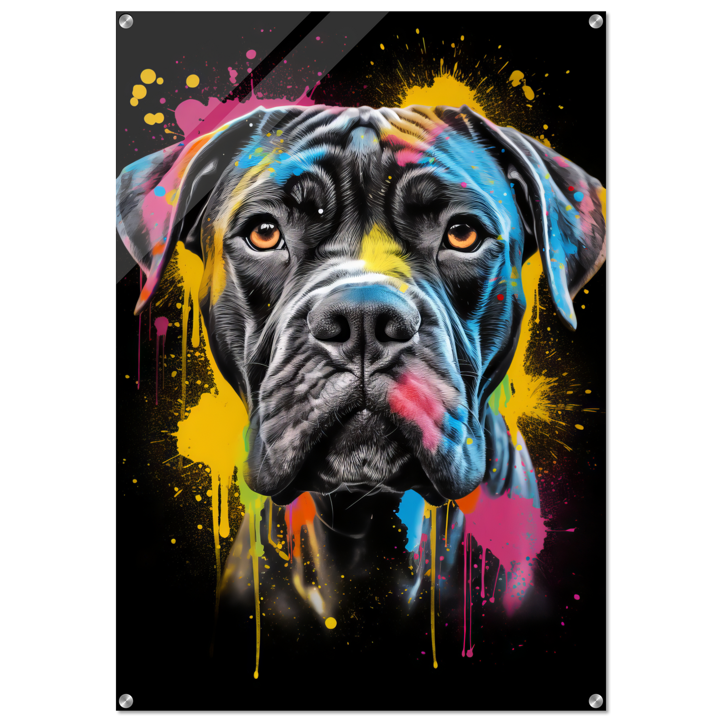 Hund Boxer Pop-Art (DOG43)