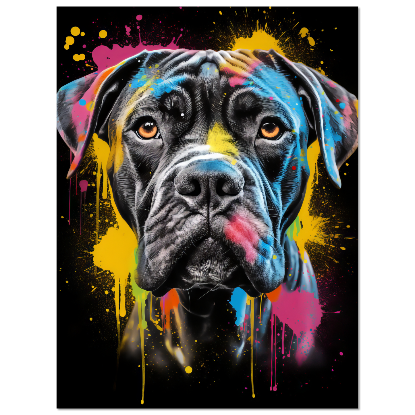 Hund Boxer Pop-Art (DOG43)