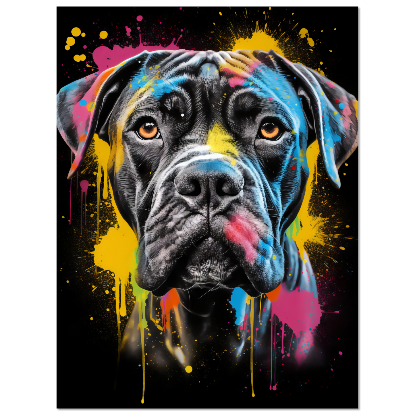 Hund Boxer Pop-Art (DOG43)