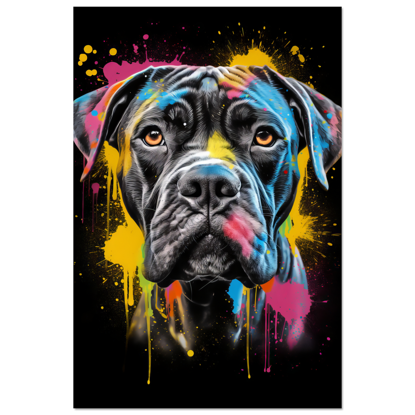 Hund Boxer Pop-Art (DOG43)