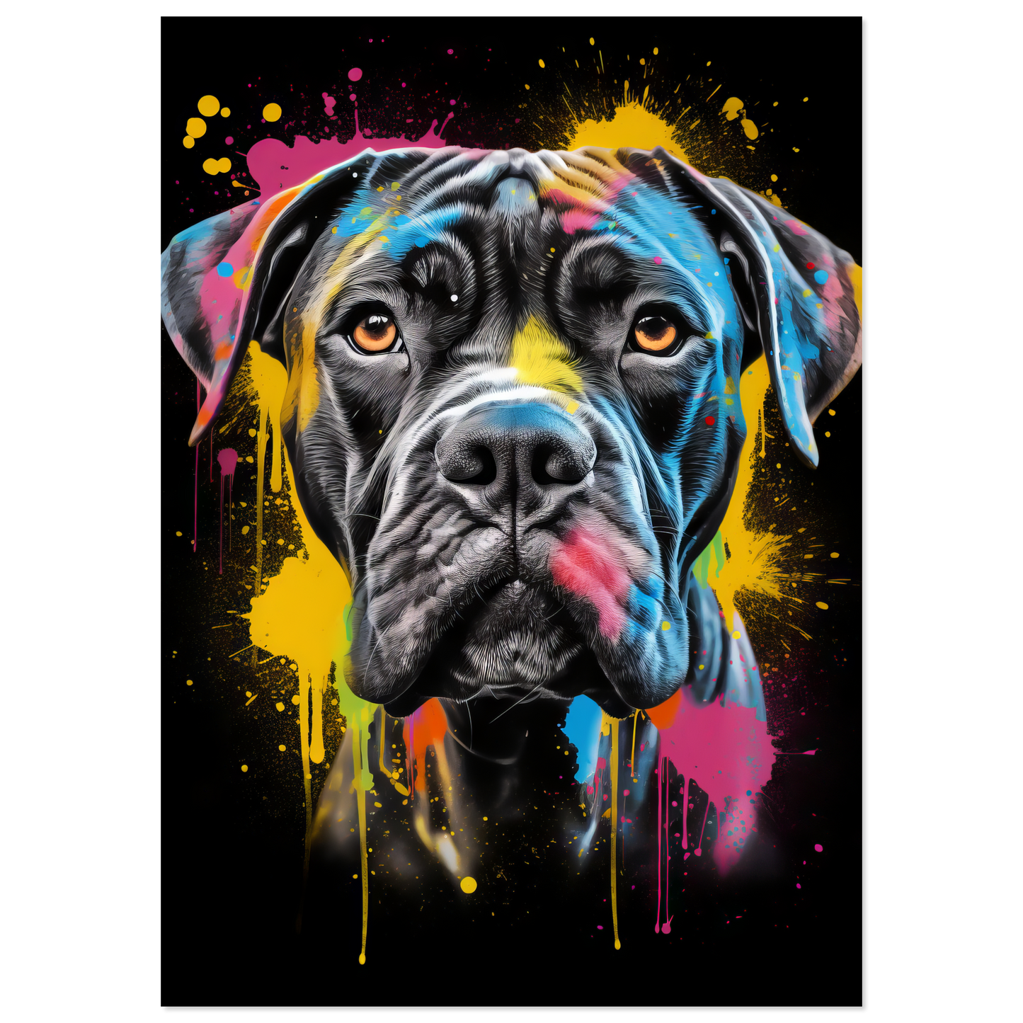 Hund Boxer Pop-Art (DOG43)