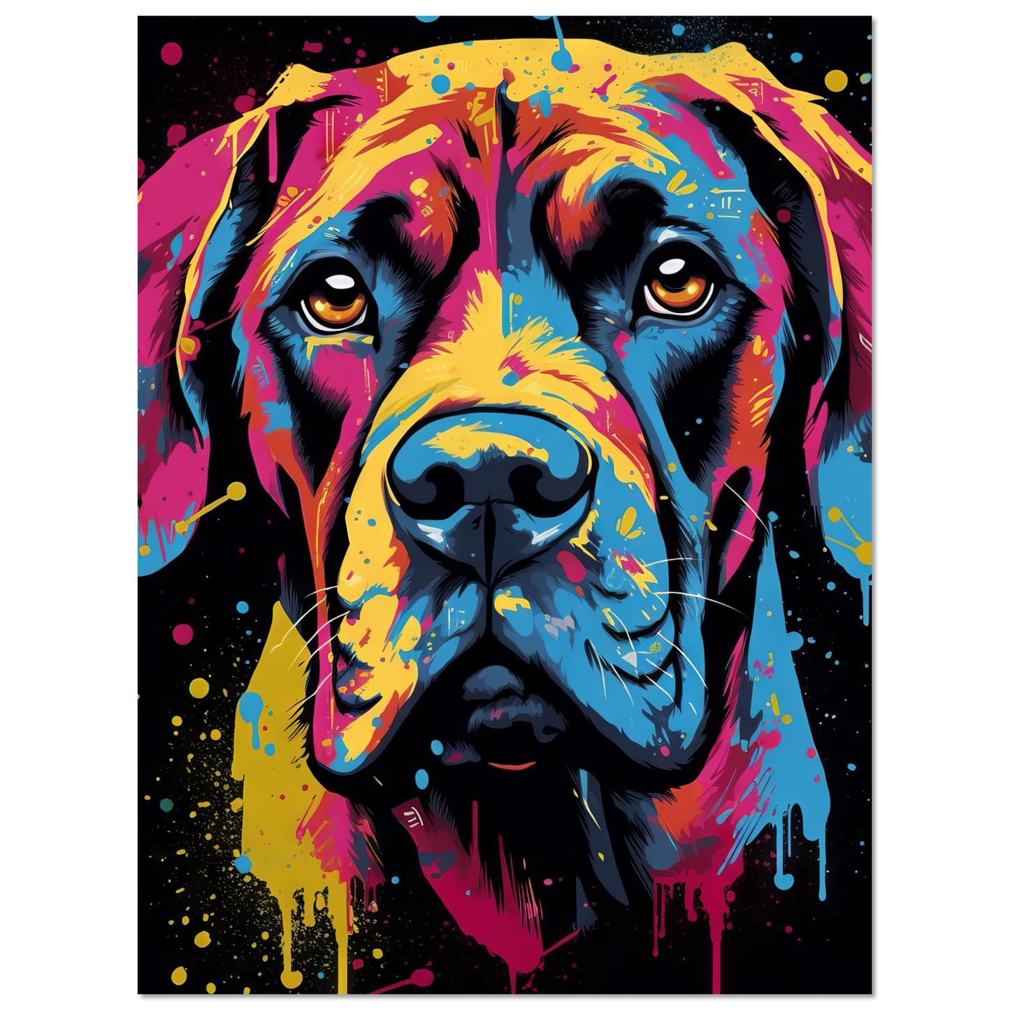 Hund Boxer Pop-Art (DOG44)