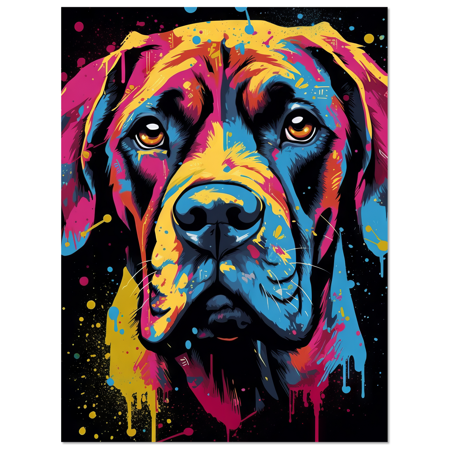 Hund Boxer Pop-Art (DOG44)