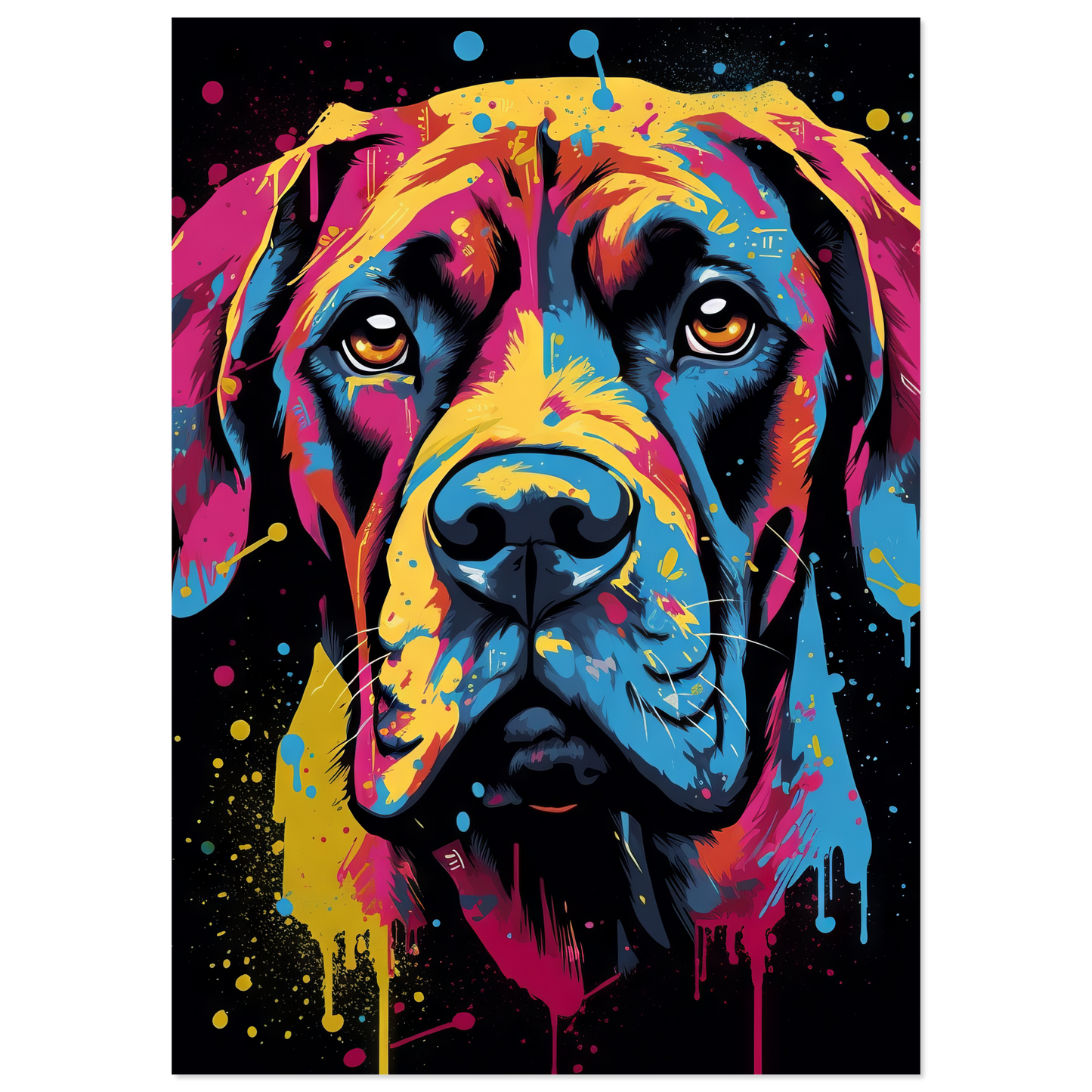Hund Boxer Pop-Art (DOG44)