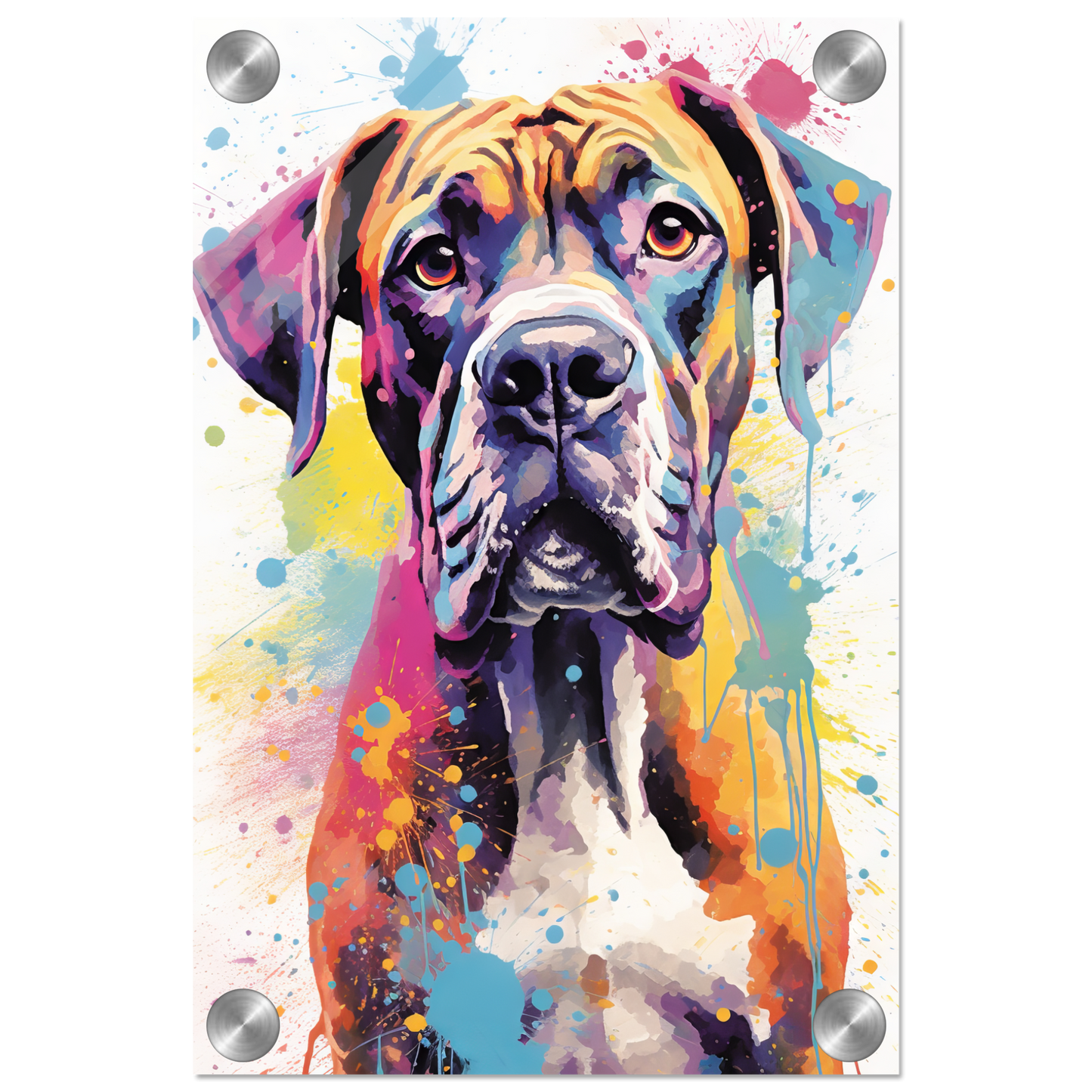 Hund Boxer Pop-Art (DOG45)
