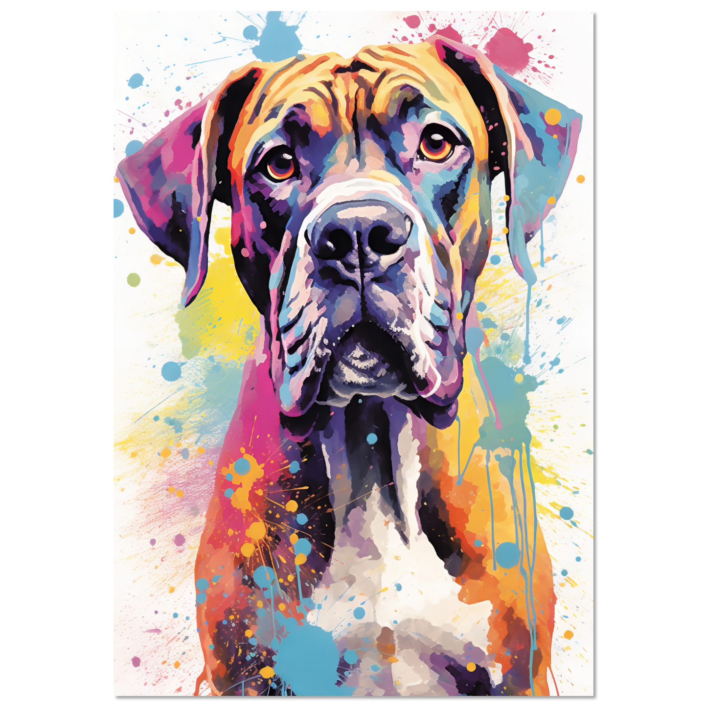 Hund Boxer Pop-Art (DOG45)