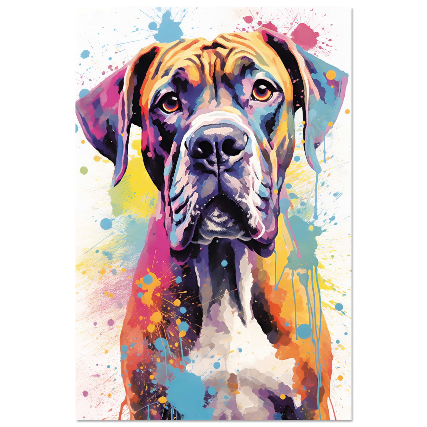 Hund Boxer Pop-Art (DOG45)