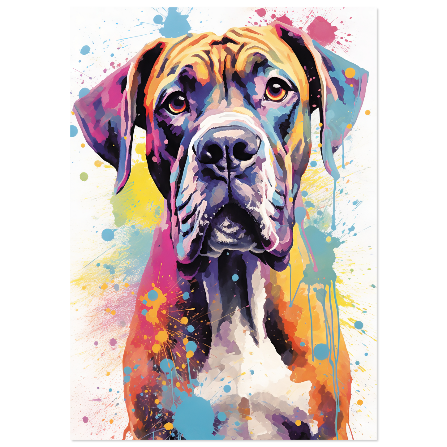 Hund Boxer Pop-Art (DOG45)